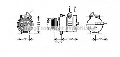 AVA QUALITY COOLING msk438 -  Компрессор, кондиционер